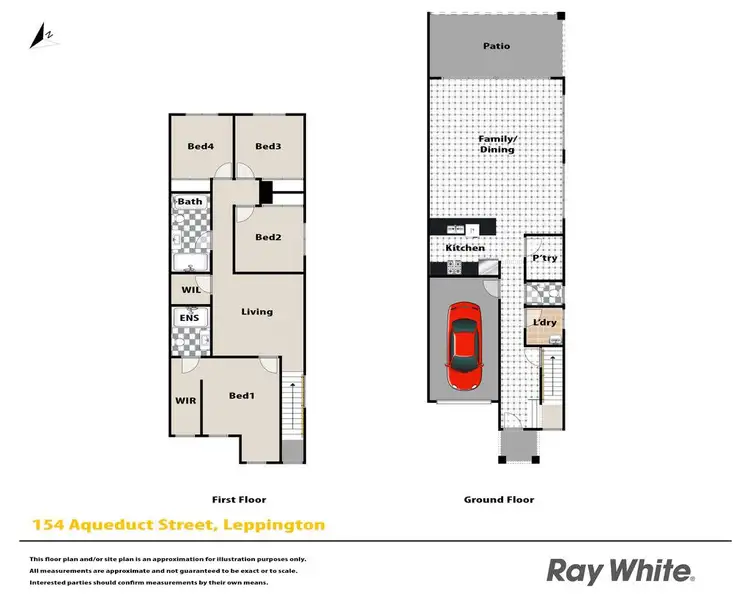 Floorplan of Homely semi-detached listing, 154B Aqueduct Street, Leppington NSW 2179