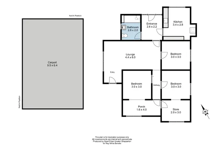 Floorplan of Homely house listing, 45 Benson Street, Benalla VIC 3672