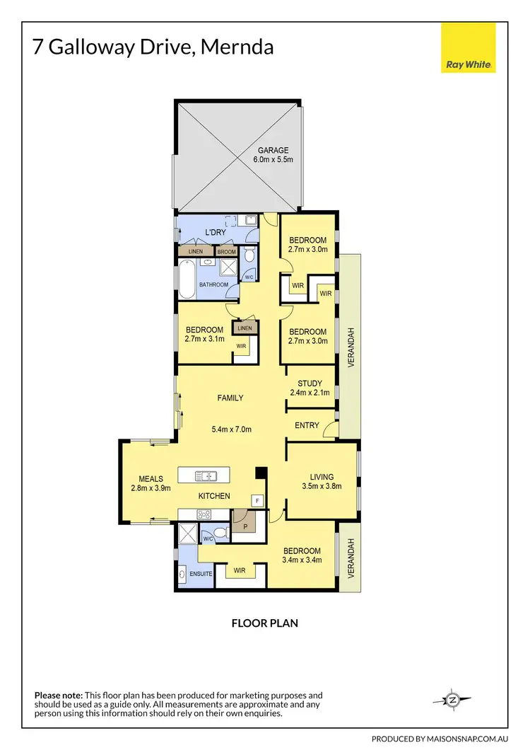 Floorplan of Homely house listing, 7 Galloway Drive, Mernda VIC 3754