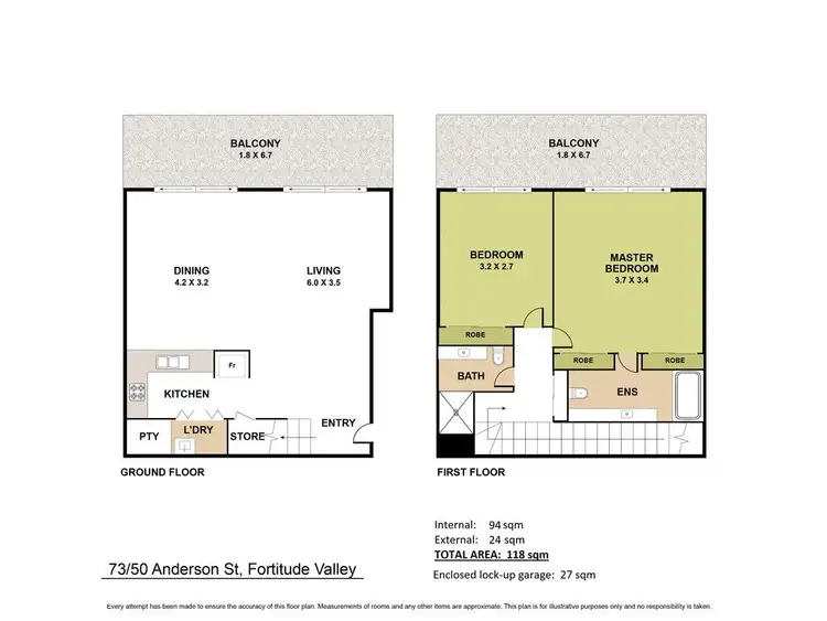 Floorplan of Homely apartment listing, 73/50 Anderson Street, Fortitude Valley QLD 4006