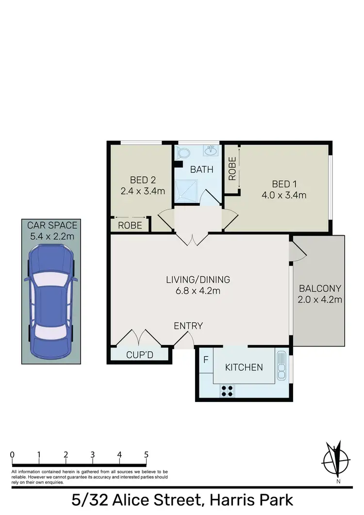 Floorplan of Homely unit listing, 5/32 Alice Street, Harris Park NSW 2150