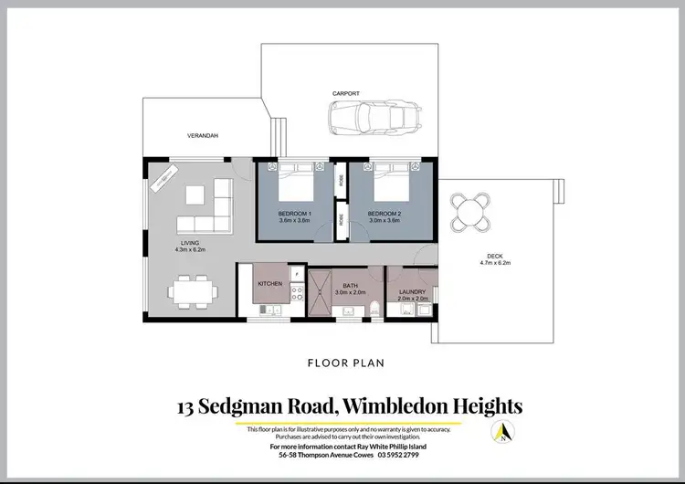 Floorplan of Homely house listing, 13 Sedgman Road, Wimbledon Heights VIC 3922