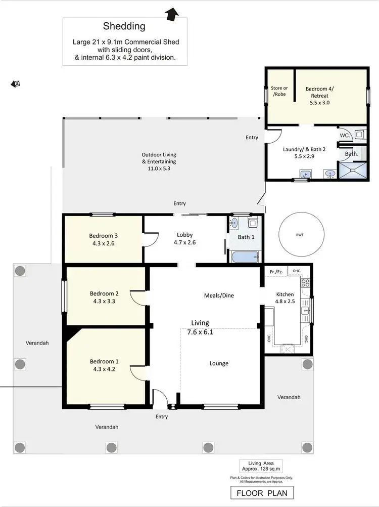 Floorplan of Homely house listing, 72 Central Road, Monash SA 5342