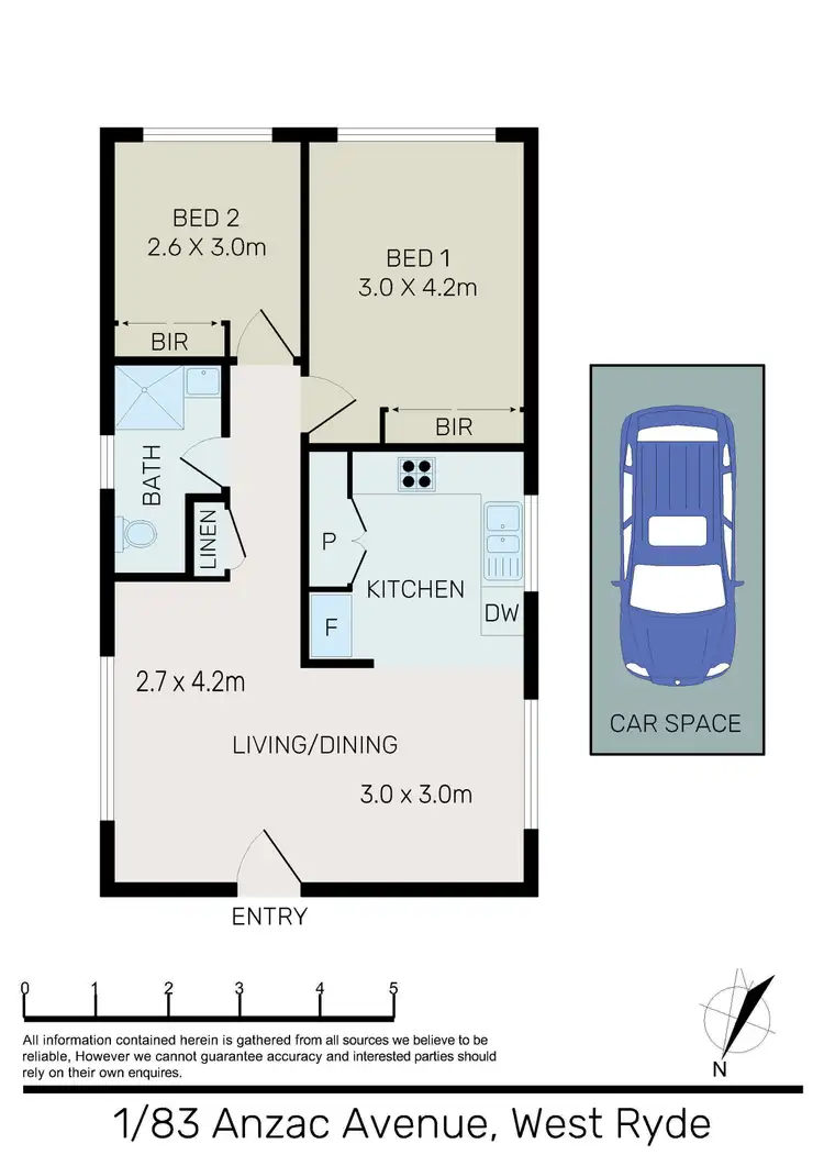 Floorplan of Homely unit listing, 1/83 Anzac Avenue, West Ryde NSW 2114