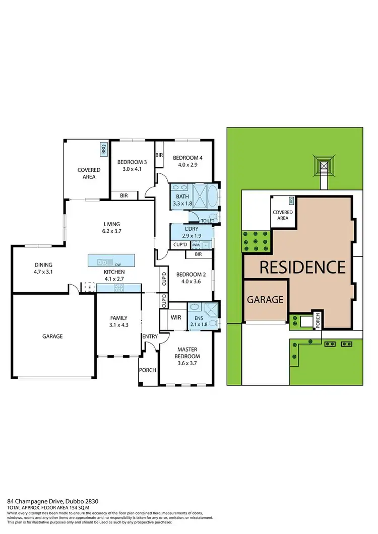 Floorplan of Homely house listing, 84 Champagne Drive, Dubbo NSW 2830
