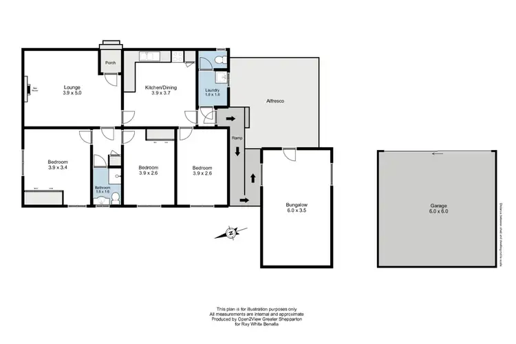 Floorplan of Homely house listing, 54 Roe Street, Benalla VIC 3672