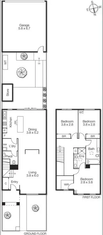Floorplan of Homely townhouse listing, 50 Botanic Drive, Clayton South VIC 3169
