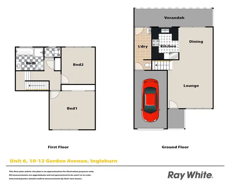 Floorplan of Homely townhouse listing, 6/10-12 Gordon Avenue, Ingleburn NSW 2565