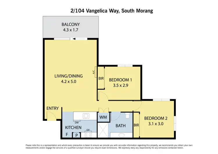 Floorplan of Homely apartment listing, 104/2 Vangelica Way, South Morang VIC 3752