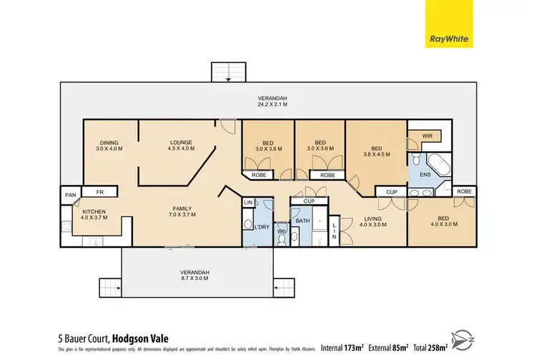Floorplan of Homely house listing, 5 Bauer Court (Entry via 195 Carroll Road, Preston), Hodgson Vale QLD 4352