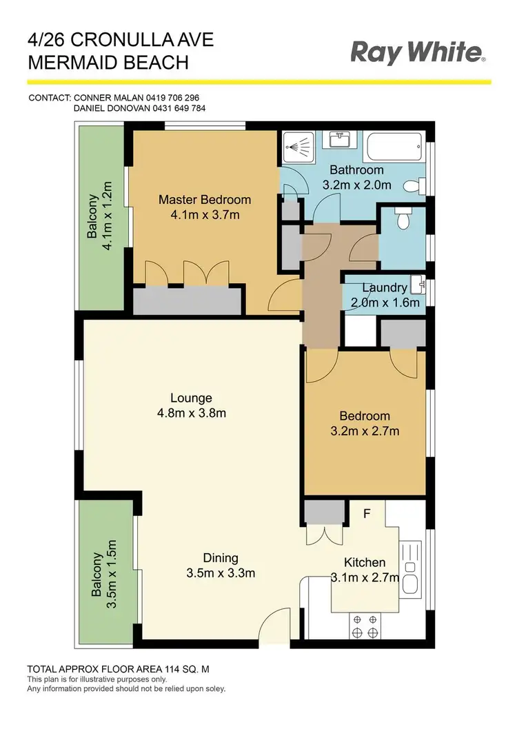 Floorplan of Homely unit listing, 4/26 Cronulla Avenue, Mermaid Beach QLD 4218