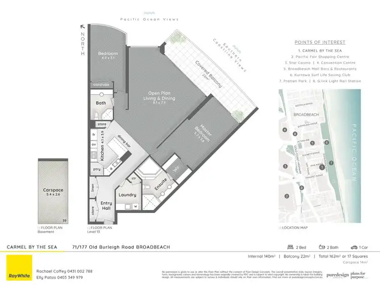 Floorplan of Homely apartment listing, 71 'Carmel by the Sea' 177 Old Burleigh Road, Broadbeach QLD 4218