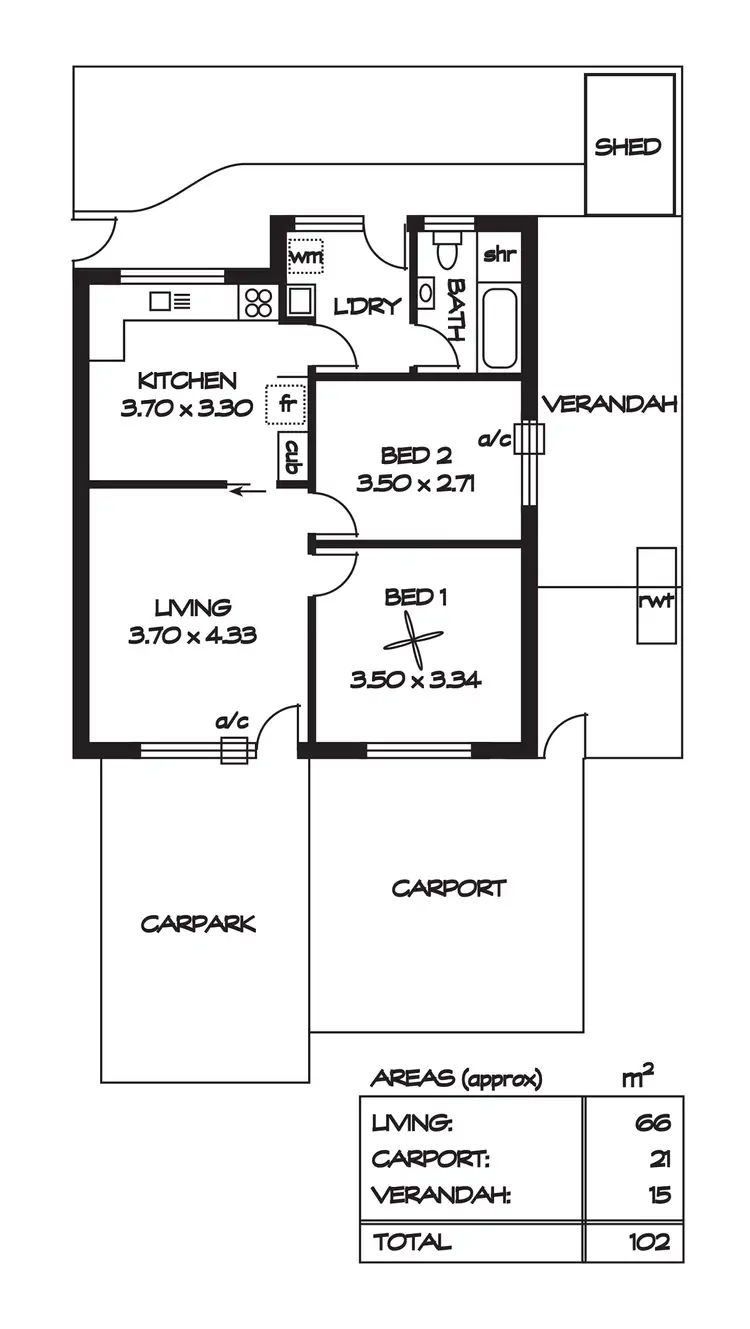 Floorplan of Homely unit listing, 4/25 Clark Avenue, Glandore SA 5037