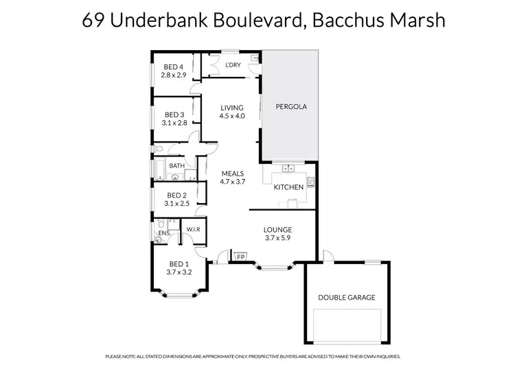 Floorplan of Homely house listing, 69 Underbank Boulevard, Bacchus Marsh VIC 3340