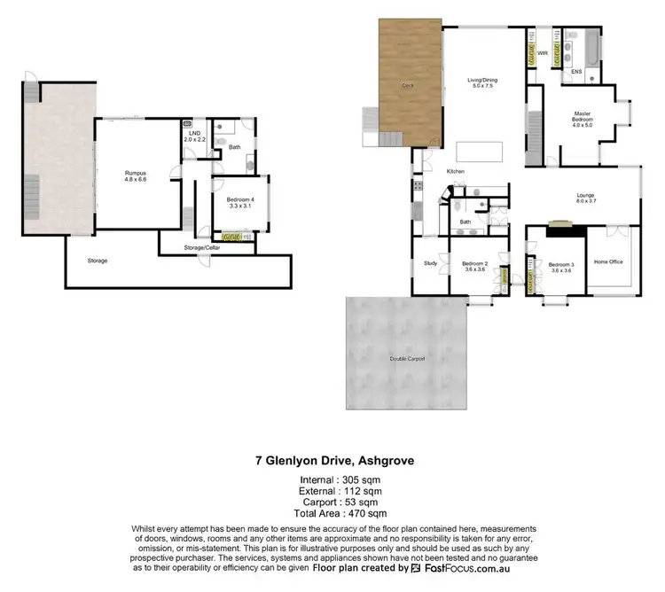 Floorplan of Homely house listing, 7 Glenlyon Drive, Ashgrove QLD 4060