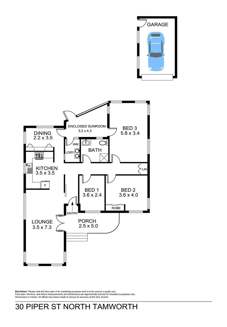 Floorplan of Homely house listing, 30 Piper Street, Tamworth NSW 2340