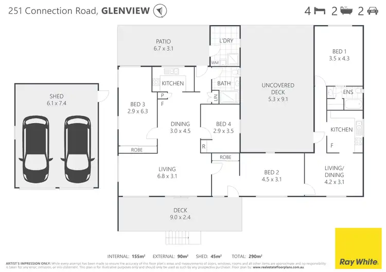 Floorplan of Homely house listing, 251 Connection Road, Glenview QLD 4553