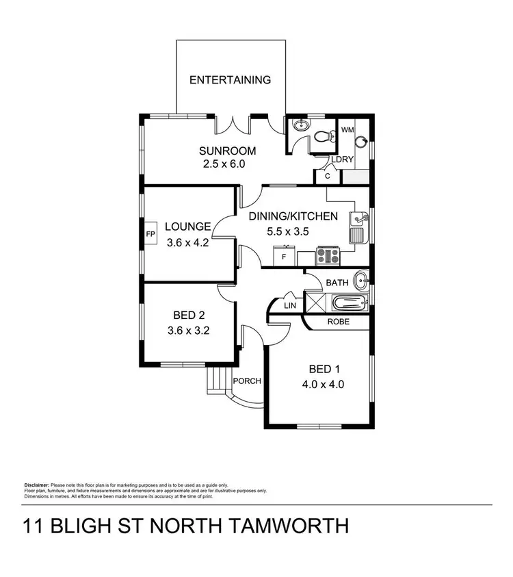 Floorplan of Homely house listing, 11 Bligh Street, Tamworth NSW 2340