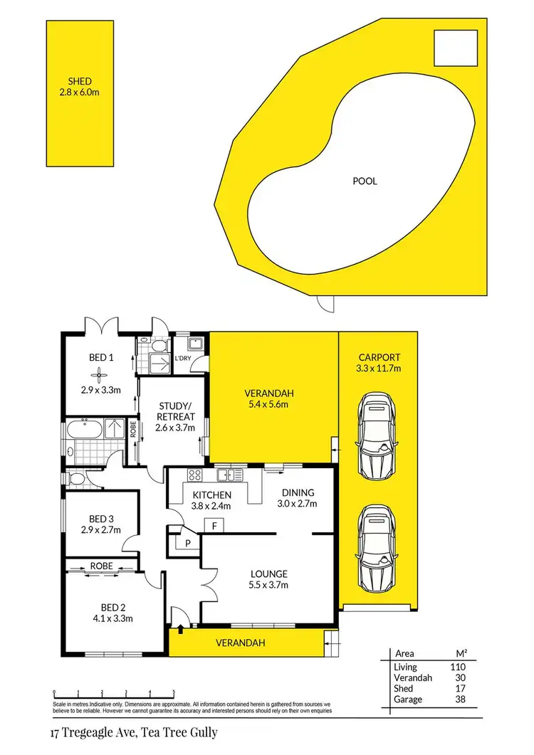 Floorplan of Homely house listing, 17 Tregeagle Avenue, Tea Tree Gully SA 5091