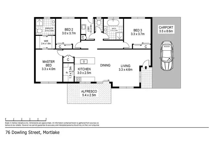 Floorplan of Homely house listing, 76 Dowling Street, Mortlake VIC 3272