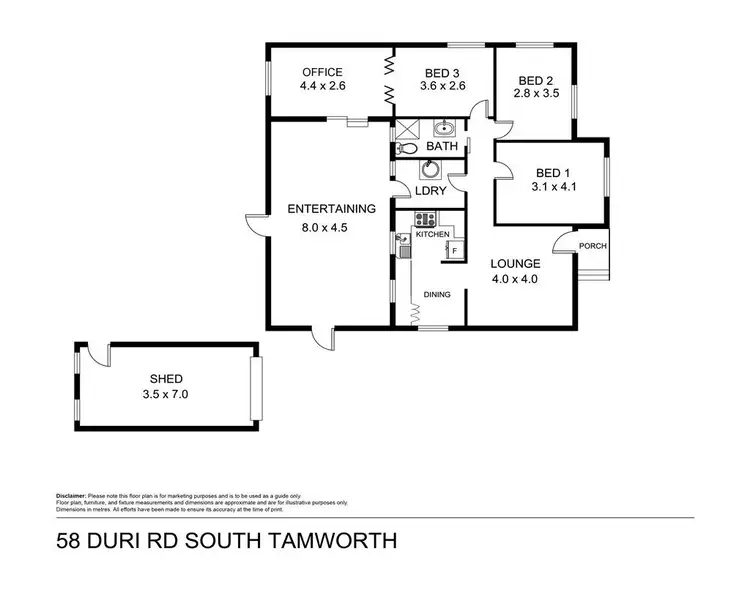 Floorplan of Homely house listing, 58 Duri Road, Tamworth NSW 2340