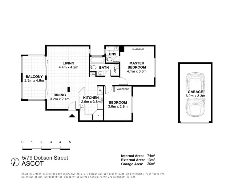 Floorplan of Homely unit listing, 5/79 Dobson Street, Ascot QLD 4007