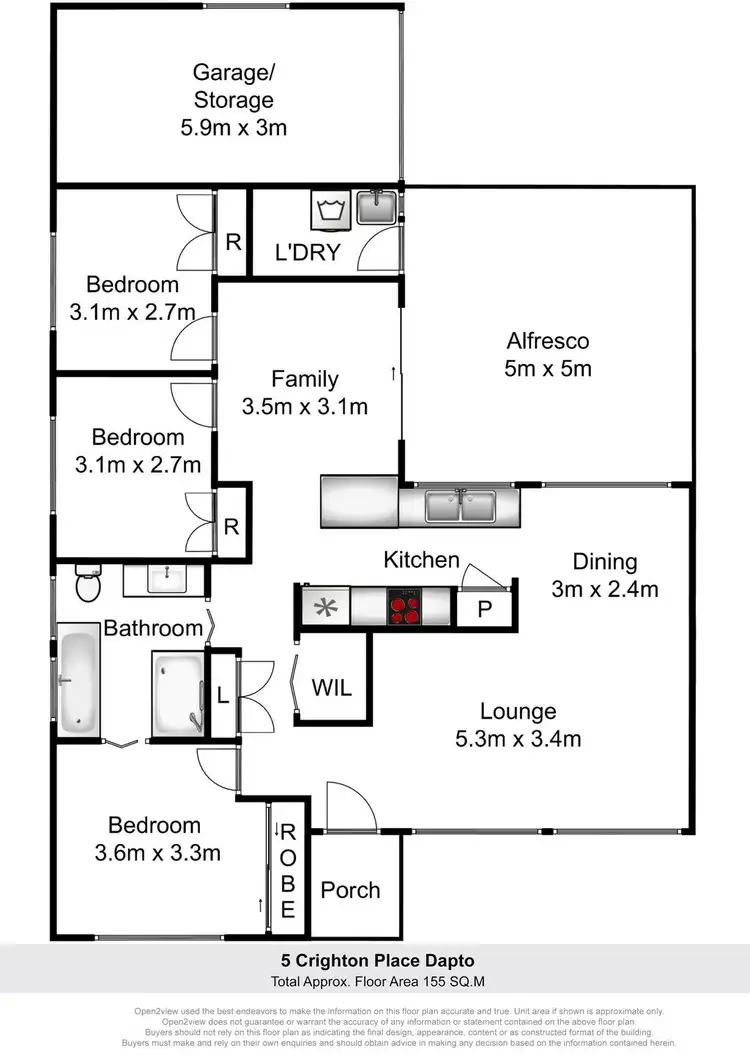 Floorplan of Homely house listing, 5 Crighton Place, Dapto NSW 2530
