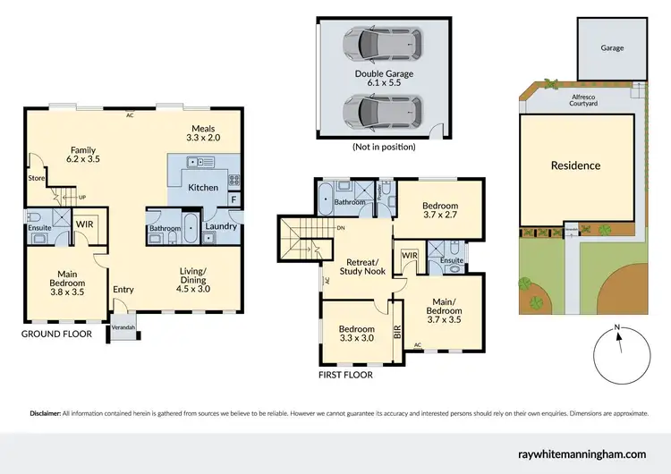 Floorplan of Homely townhouse listing, 1/1 Cunningham Street, Box Hill VIC 3128