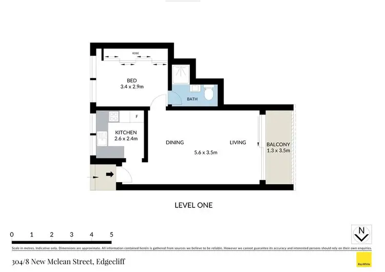 Floorplan of Homely apartment listing, 304/8 New McLean Street, Edgecliff NSW 2027