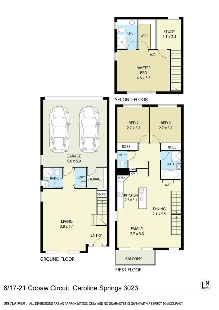 Floorplan of Homely townhouse listing, 6/17-21 Cobaw Circuit, Caroline Springs VIC 3023