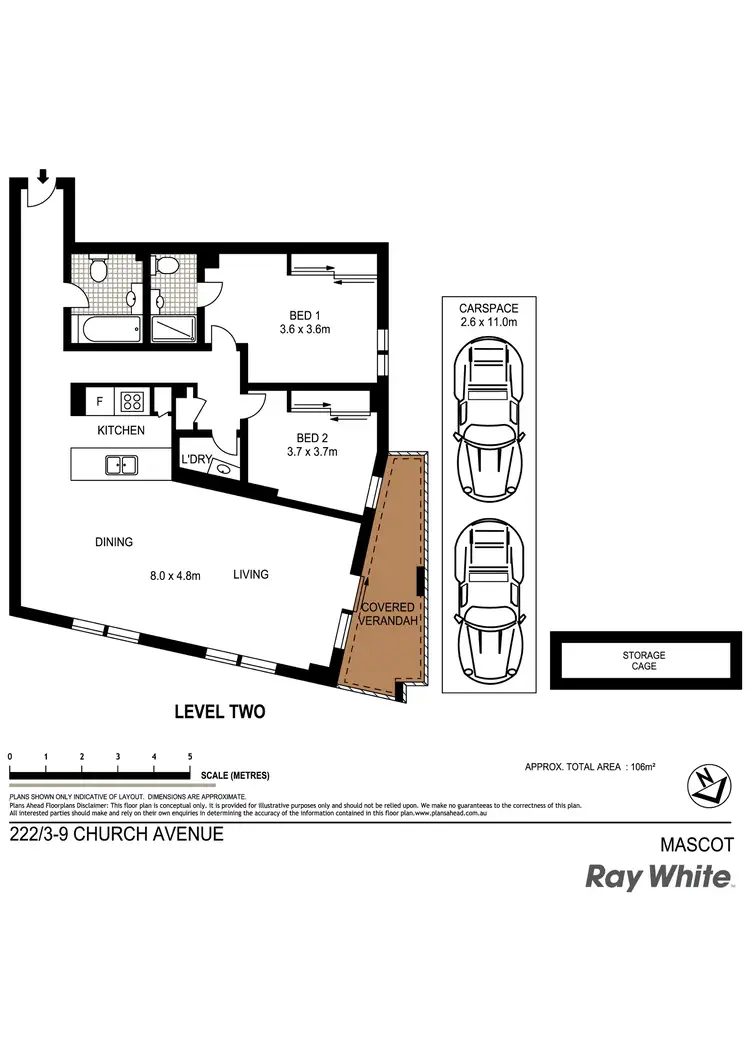 Floorplan of Homely apartment listing, 222/3-9 Church Avenue, Mascot NSW 2020