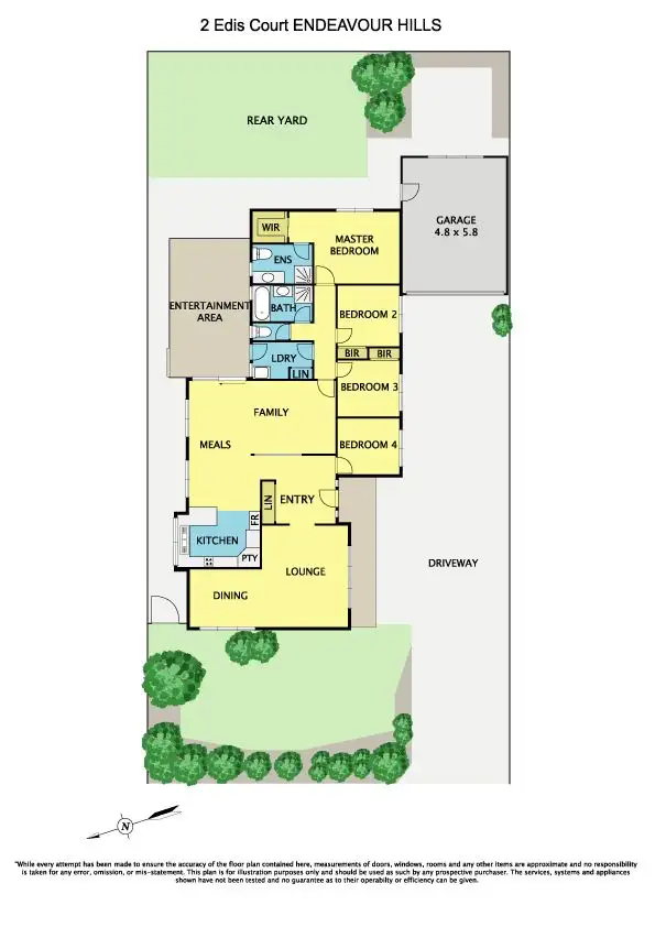 Floorplan of Homely house listing, 2 Edis Court, Endeavour Hills VIC 3802