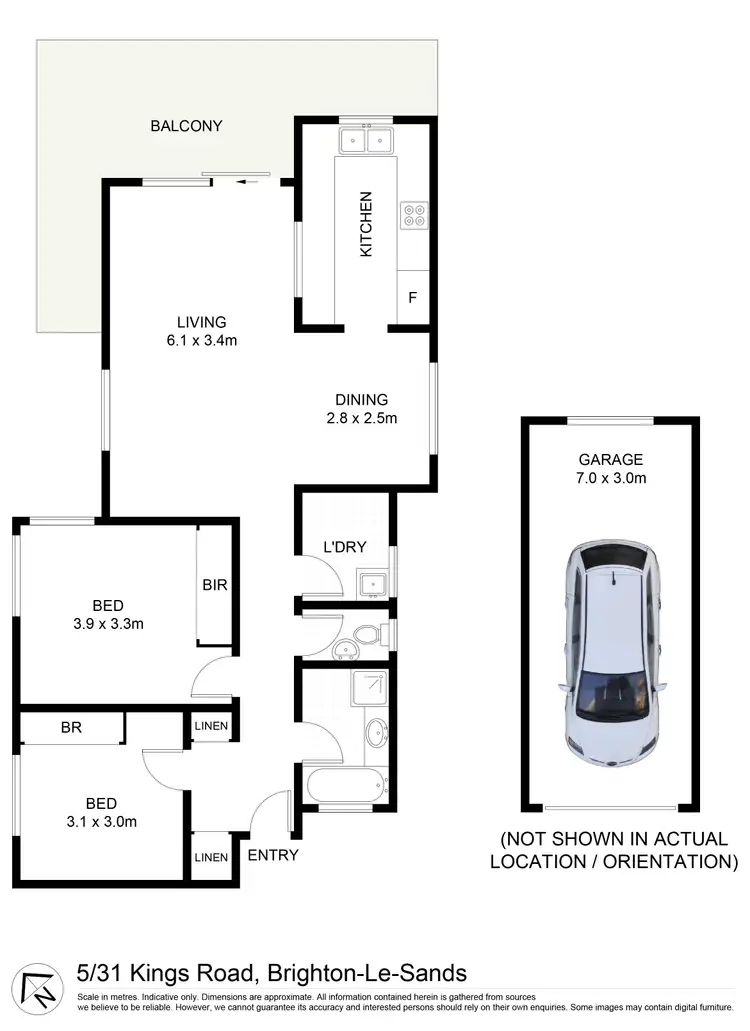 Floorplan of Homely unit listing, 5/31 Kings Road, Brighton-Le-Sands NSW 2216