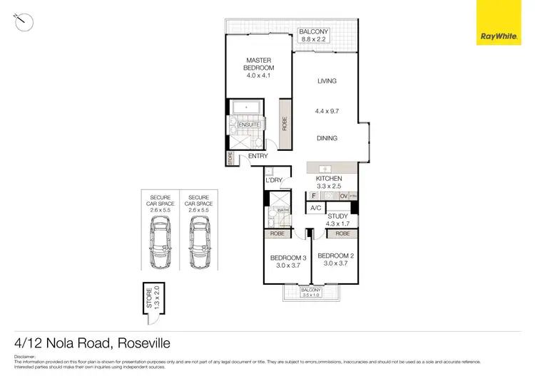Floorplan of Homely apartment listing, 4/12 Nola Road, Roseville NSW 2069