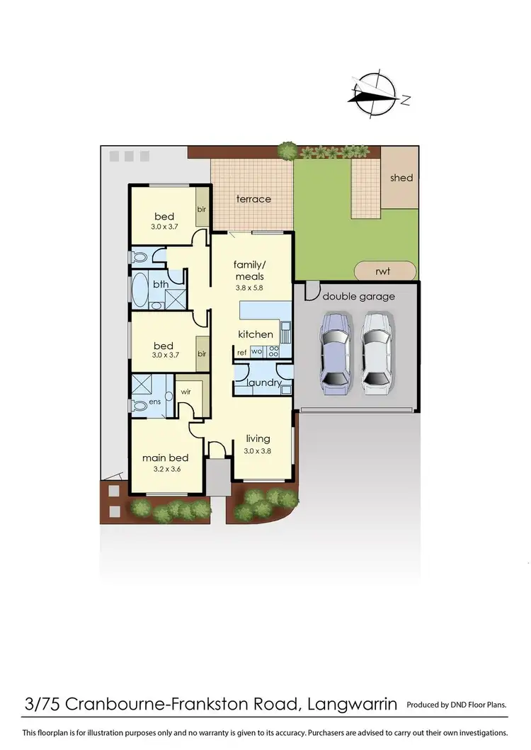 Floorplan of Homely unit listing, 3/75 Cranbourne-Frankston Road, Langwarrin VIC 3910