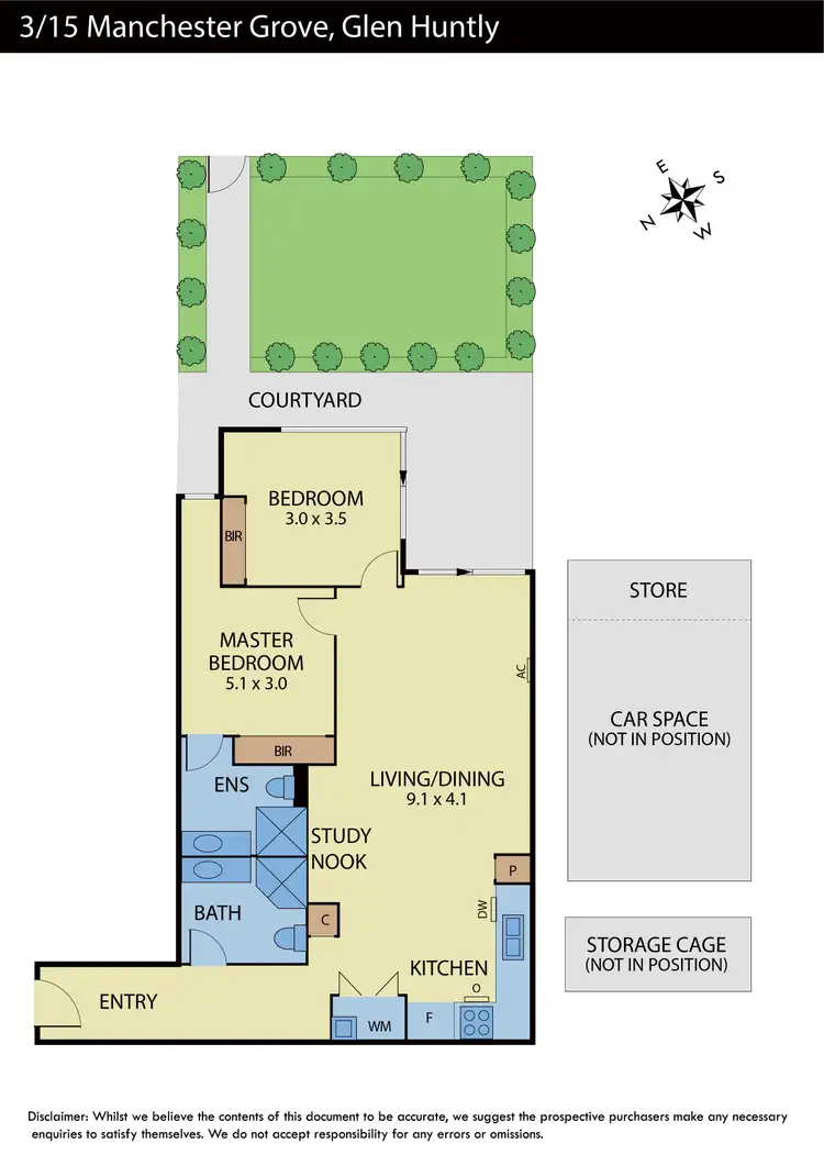 Floorplan of Homely apartment listing, 3/15 Manchester Grove, Glen Huntly VIC 3163
