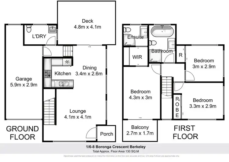 Floorplan of Homely house listing, 1/6-8 Boronga Crescent, Berkeley NSW 2506