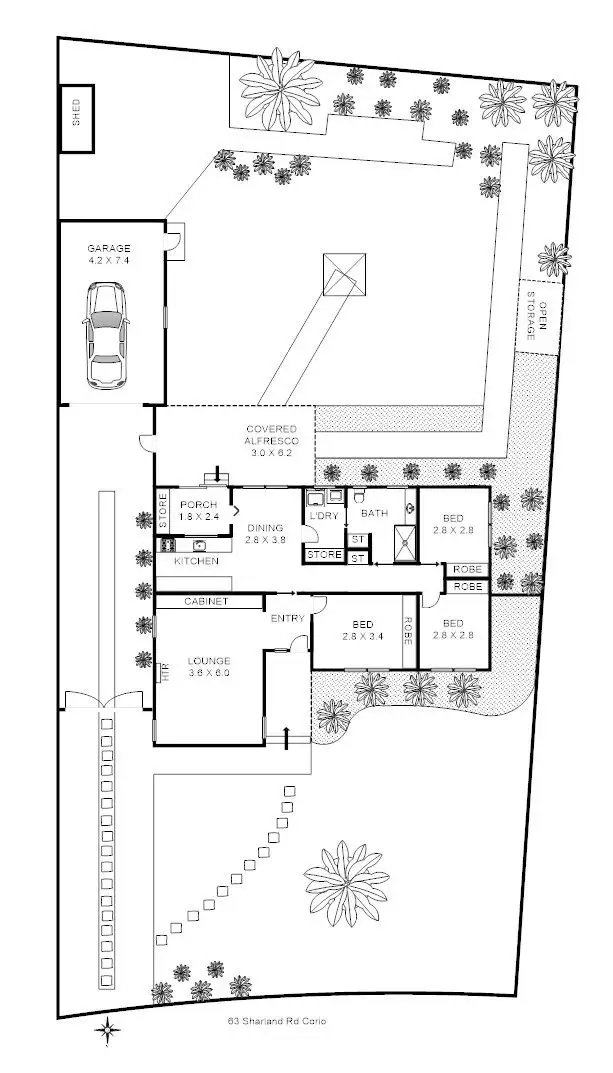 Floorplan of Homely house listing, 63 Sharland Road, Corio VIC 3214