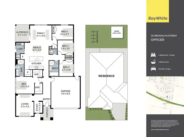 Floorplan of Homely house listing, 20 Brooklyn Street, Officer VIC 3809