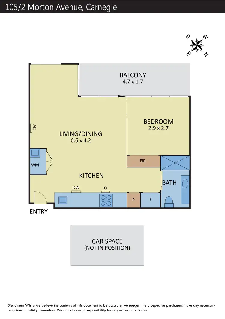 Floorplan of Homely apartment listing, 105/2 Morton Avenue, Carnegie VIC 3163