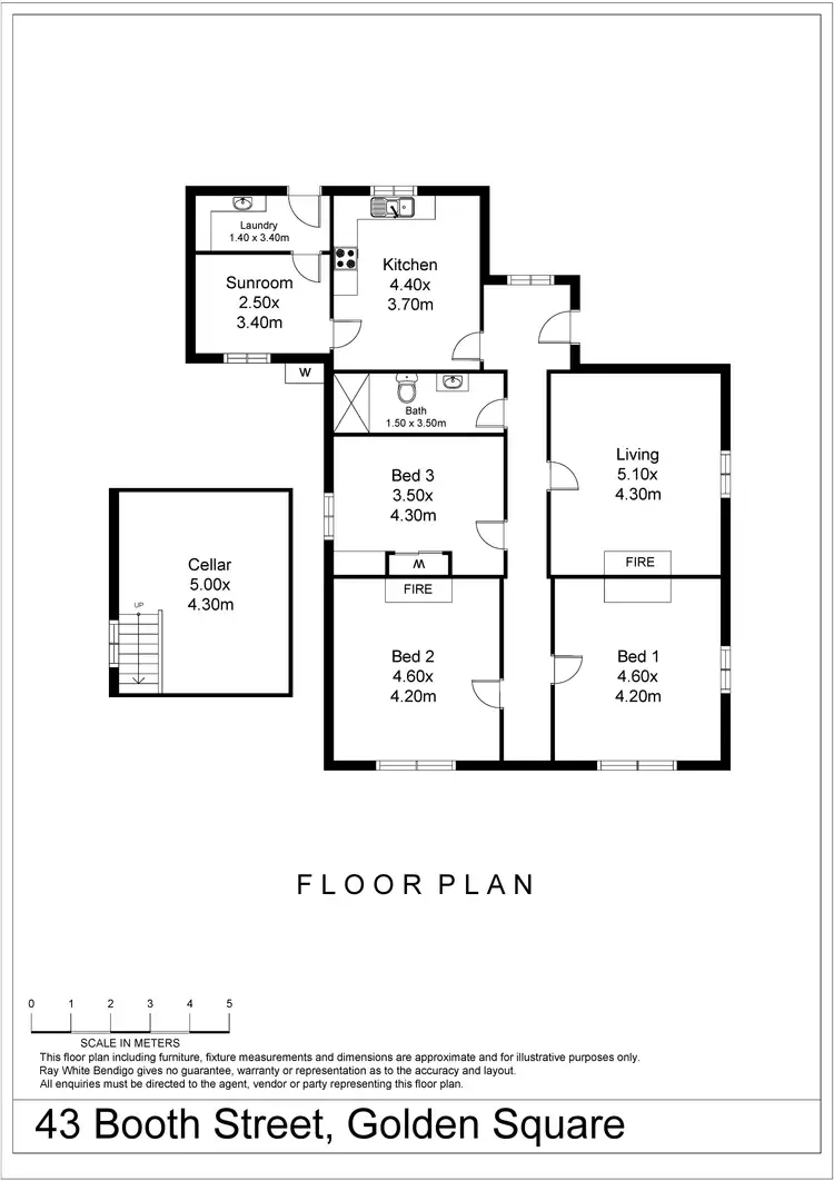 Floorplan of Homely house listing, 43 Booth Street, Golden Square VIC 3555