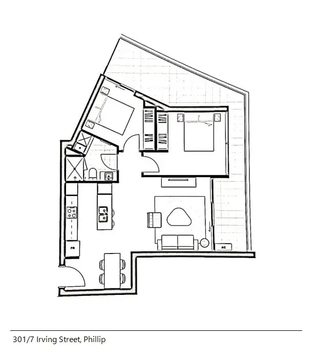 Floorplan of Homely unit listing, 301/7 Irving Street, Phillip ACT 2606