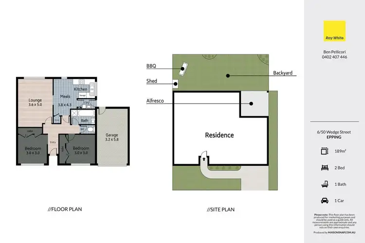 Floorplan of Homely unit listing, 6/50 Wedge Street, Epping VIC 3076