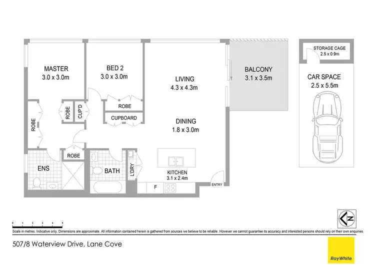 Floorplan of Homely apartment listing, A507/8 Waterview Drive, Lane Cove NSW 2066