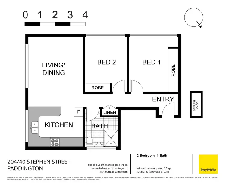 Floorplan of Homely apartment listing, 204/40 Stephen Street, Paddington NSW 2021