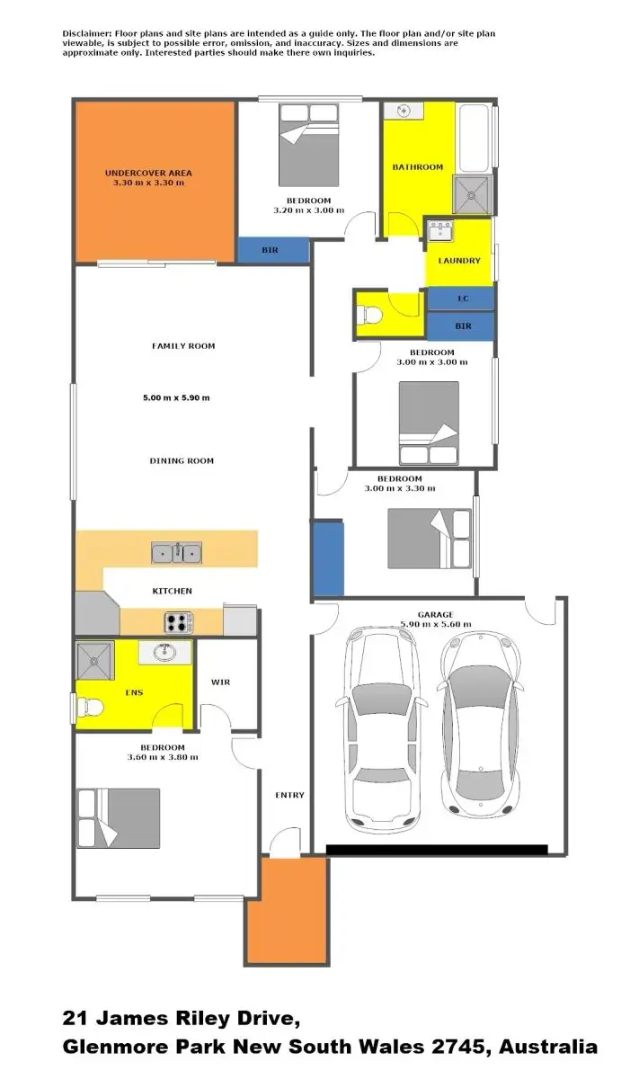 Floorplan of Homely house listing, 21 James Riley Drive, Glenmore Park NSW 2745