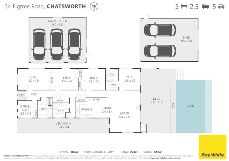 Floorplan of Homely house listing, 34 Figtree Road, Chatsworth QLD 4570