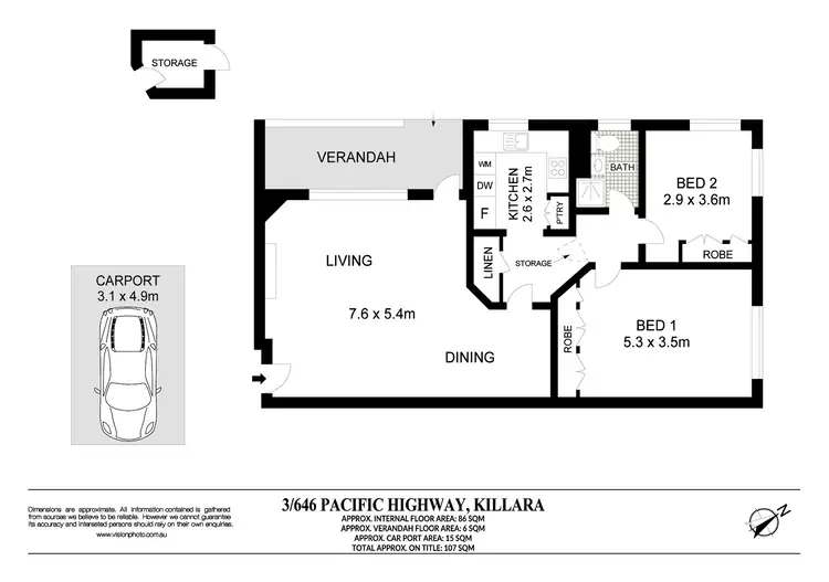 Floorplan of Homely apartment listing, 3/646 Pacific Highway, Killara NSW 2071