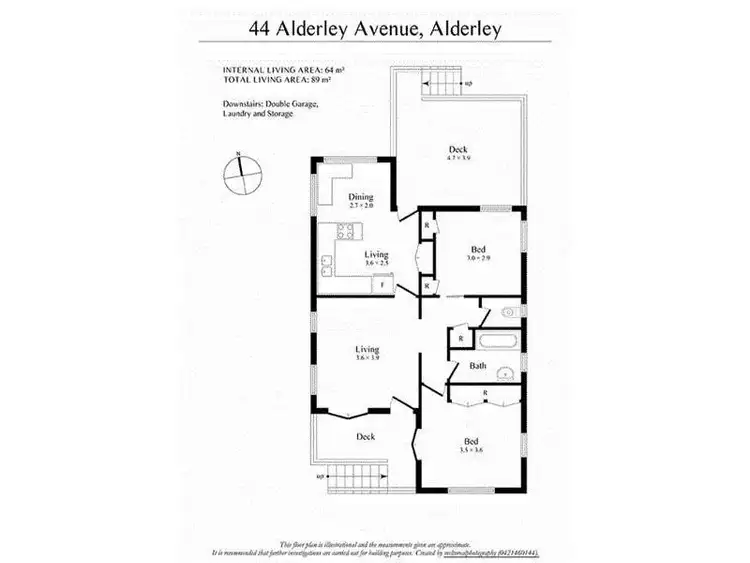 Floorplan of Homely house listing, 44 Alderley Avenue, Alderley QLD 4051