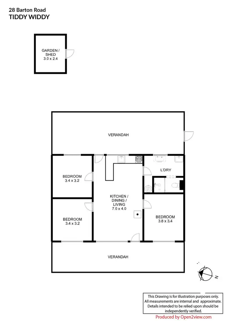 Floorplan of Homely house listing, 28 Barton Road, Tiddy Widdy Beach SA 5571